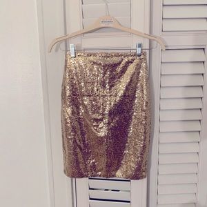 Sequin gold skirt